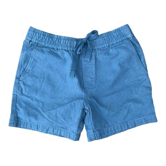 🌊 Everlane Men’s Organic Cotton Drawstring Shorts Blue Size M - Picture 1 of 3